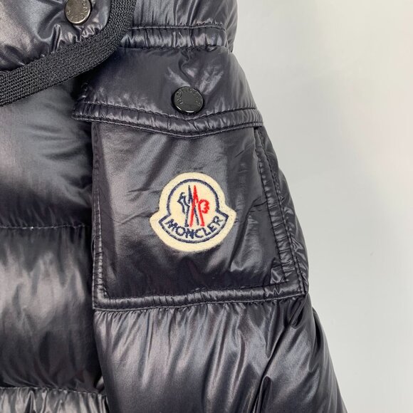 Moncler Berre Hooded Quilted Down Jacket Black Size 1/S Zipper Coat Premium Warm - Picture 5 of 8